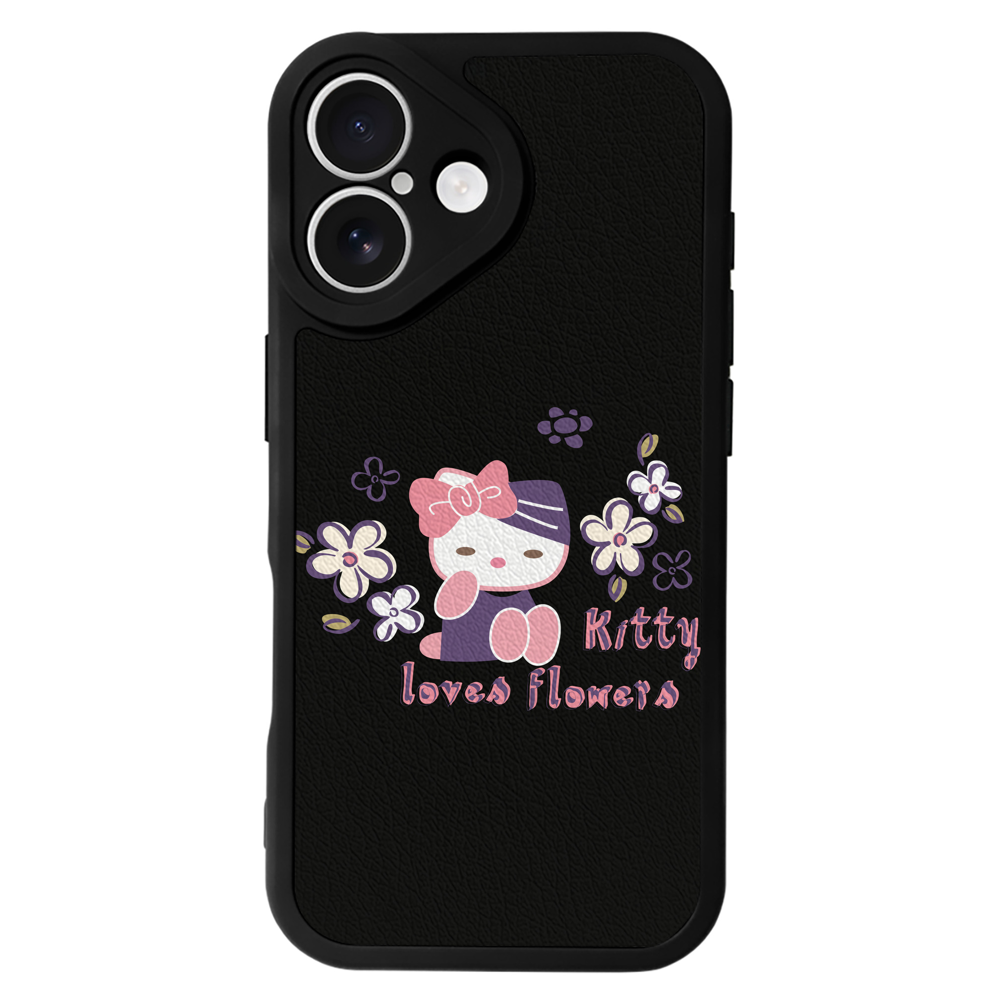 （画像用） Hello Kitty ハローキティ 【iPhone 16シリーズ対応】シリコンスマホケース（レザー調） 材質：シリコン